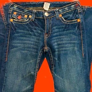 True Religion Joey Big T Stitch Flare Jeans
